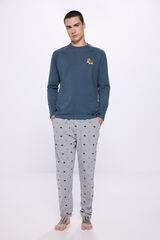 Springfield Long raglan sleeve donut pajamas plava