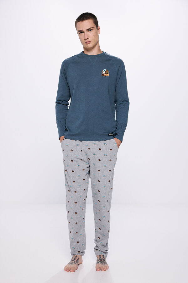 Springfield Pyjama donuts long manche raglan acqua