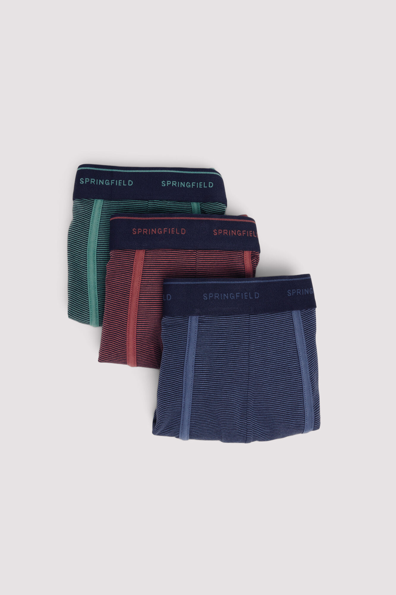 Springfield Pack of 3 micro stripe boxers