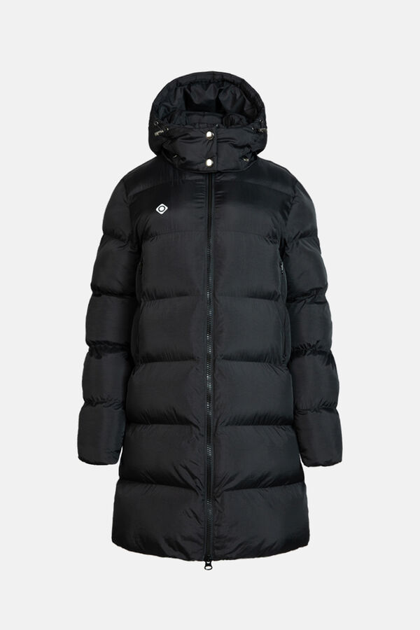 Izas Abrigo largo de fibra negro