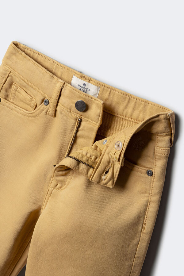Springfield Kids Yellow slim fit 5-pocket trousers for boys Žuta