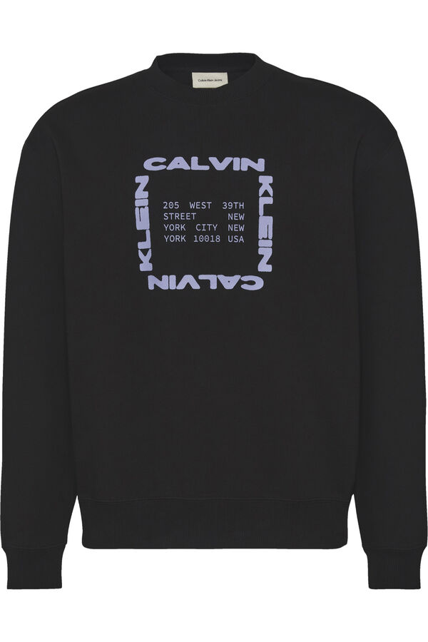 CK Jeans Sudadera con gr&aacute;fico negro