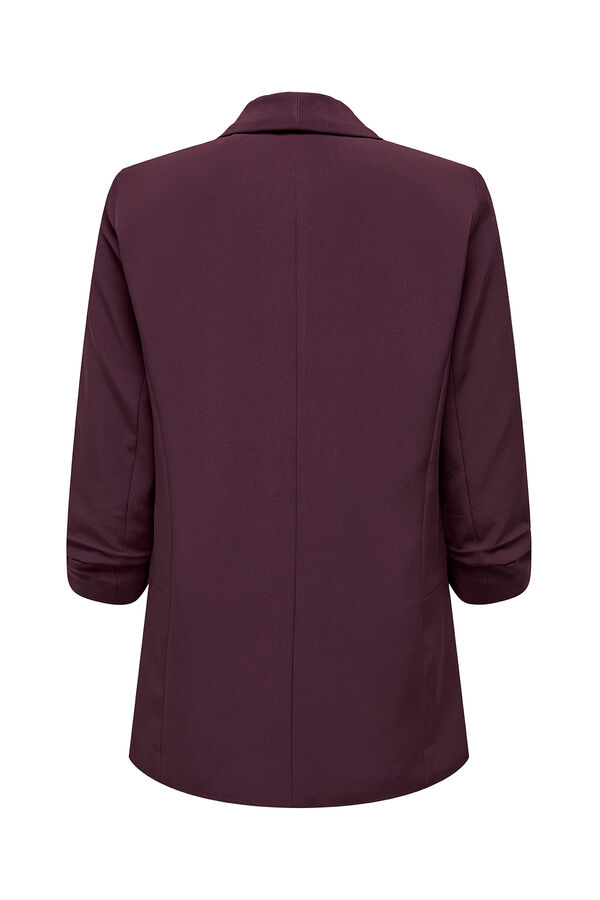 Only Blazer aberta manga arrega&ccedil;ada rosa