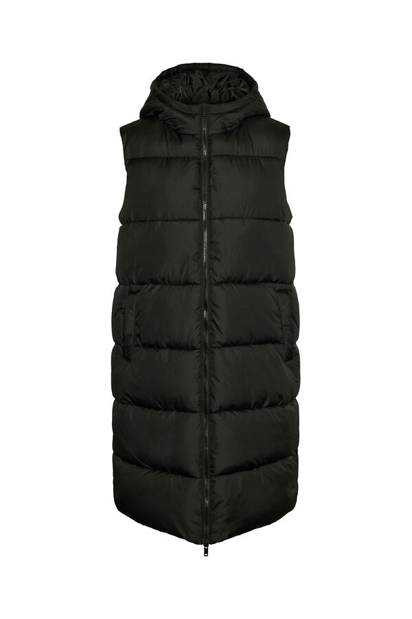 Pieces Quilted gilet Crna