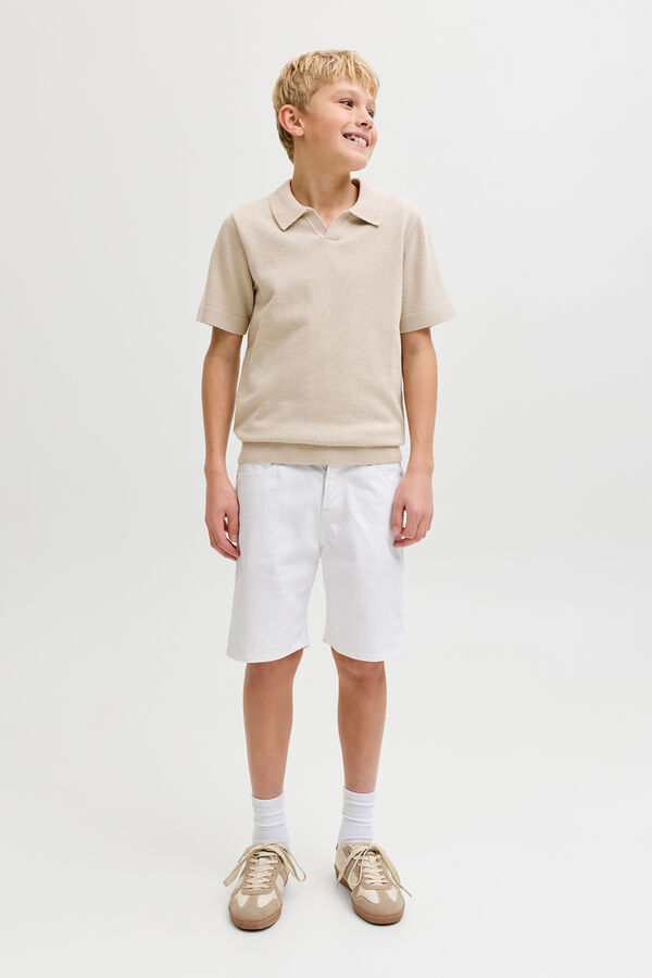 Jack & Jones Junior Bermuda denim regular b&aacute;sica blanco