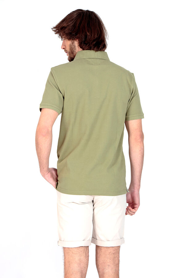 Springfield Kurzärmeliges Piqué-Poloshirt grün
