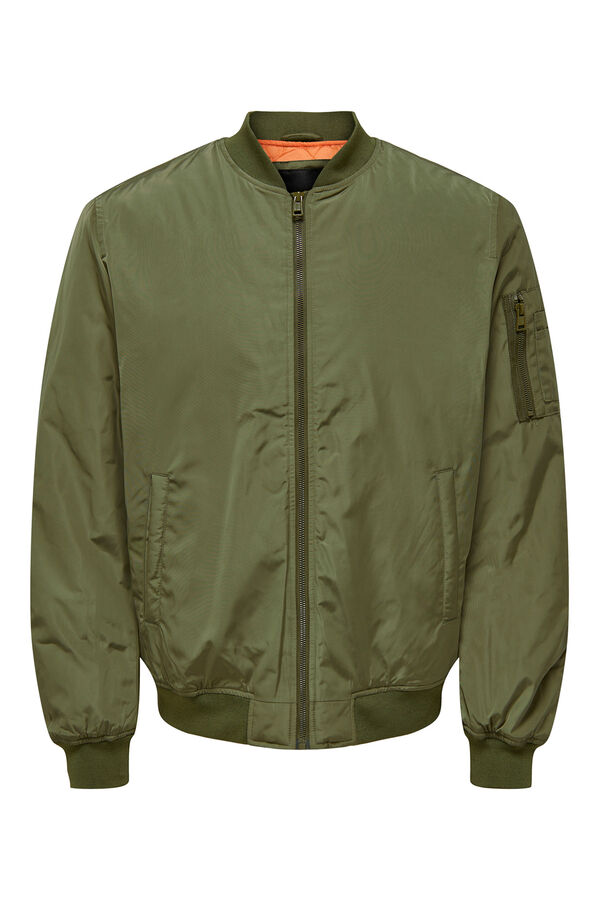 Only & Sons Chaqueta bomber verde