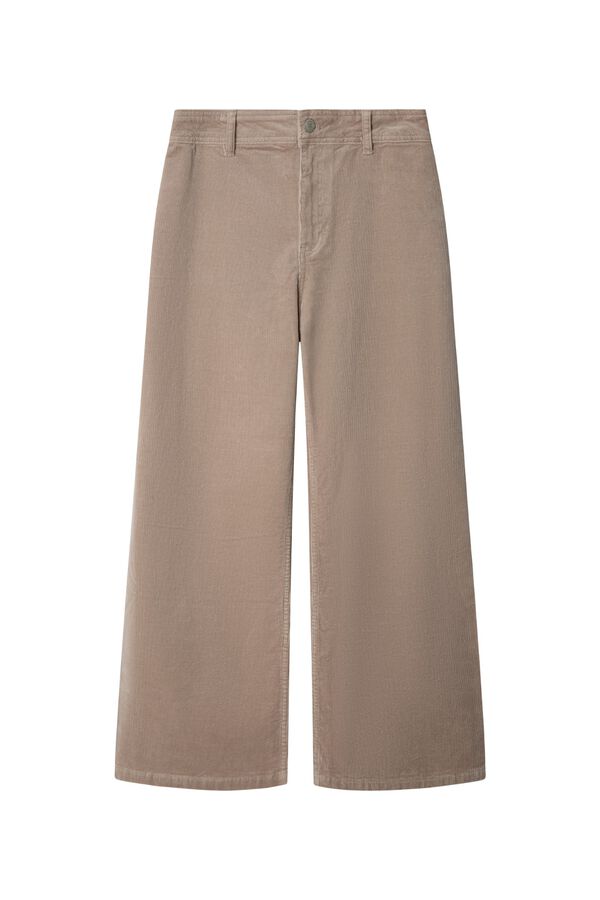 Springfield Cal&ccedil;a de bombazina wide leg cru