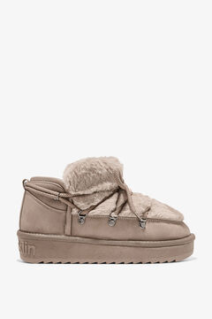 D. Franklin Botins de trekking com pelo e atacadores