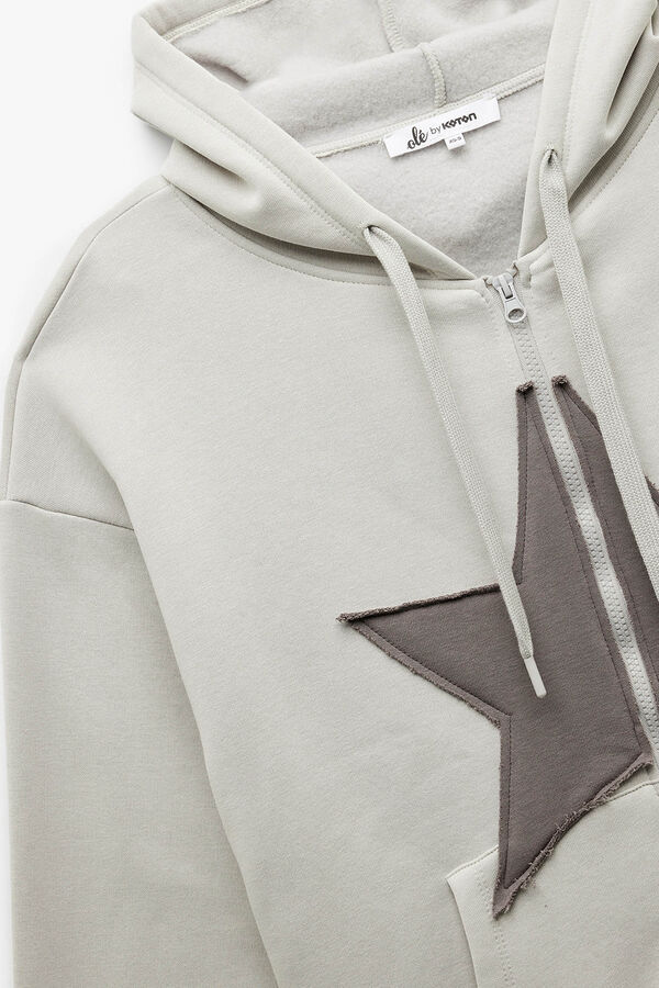 Koton sweatshirt zip fastening grey