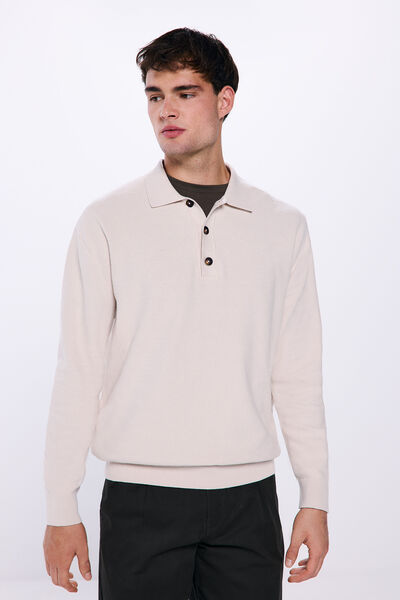 Springfield buttons polo shirt neck grey