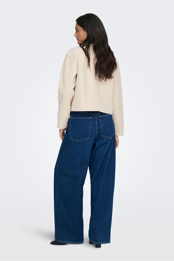 JDY Kurzer Stoffmantel Grau