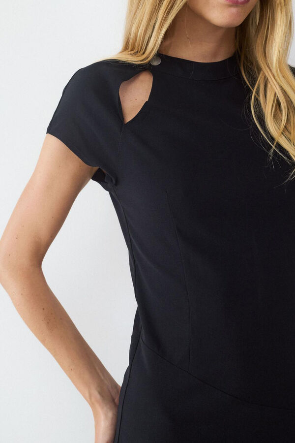 Balmohk Vestido asim&eacute;trico cut-out negro