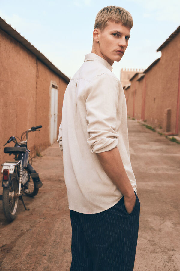 Springfield Chemise lin gris