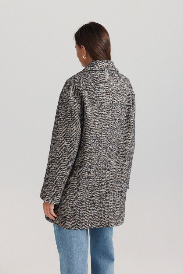 Springfield Double-breasted oversized coat brown
