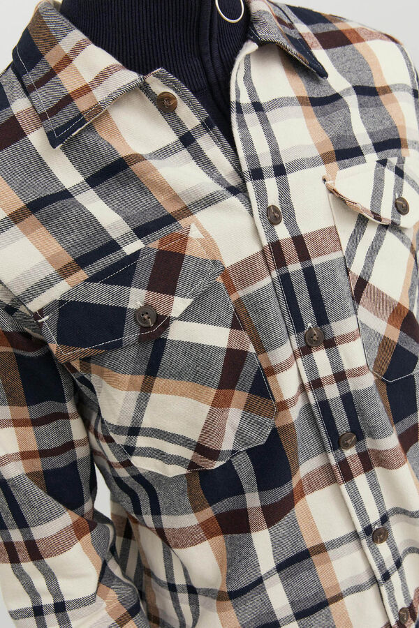 Jack & Jones Check overshirt white