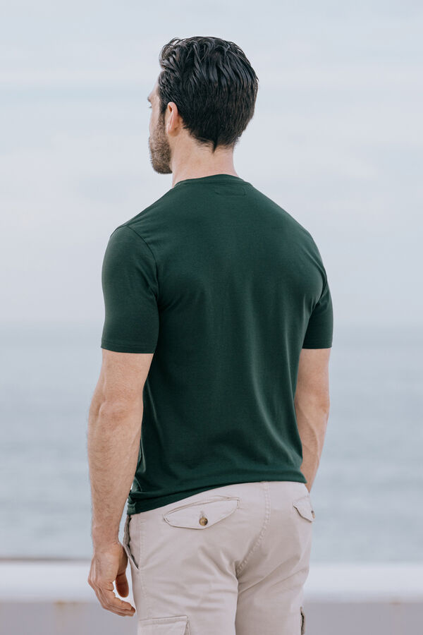 Celopman Camiseta B&aacute;sica Con Licra verde