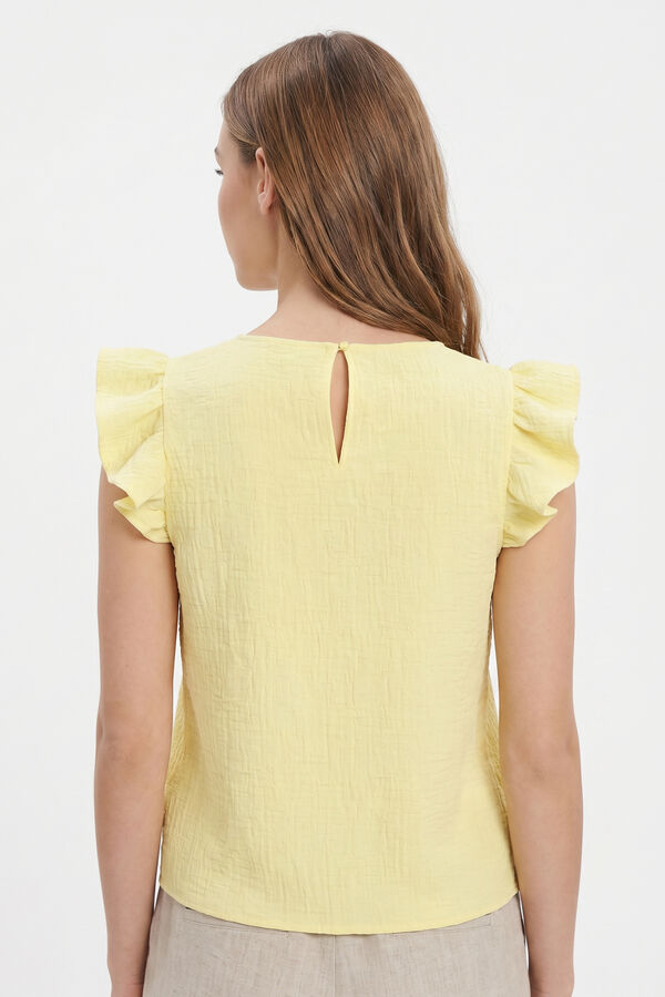 Pieces Top manga corta amarillo