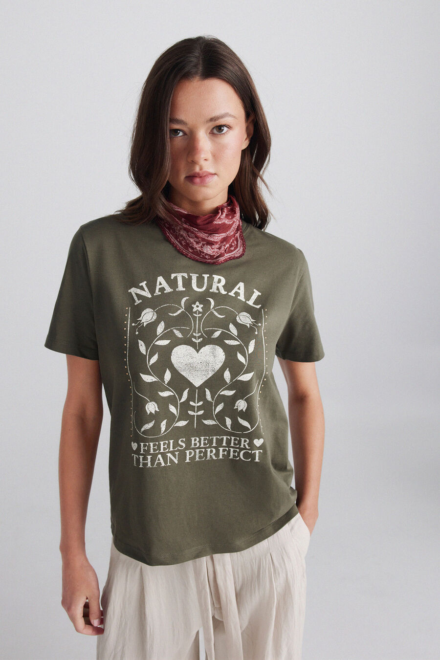 Camiseta manga corta dibujo boho