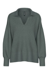 Pieces Jersey estilo polo gris