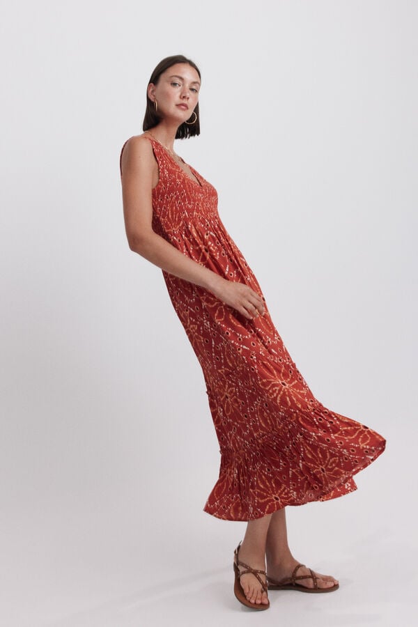 High Spirits Terracotta Dress tostado