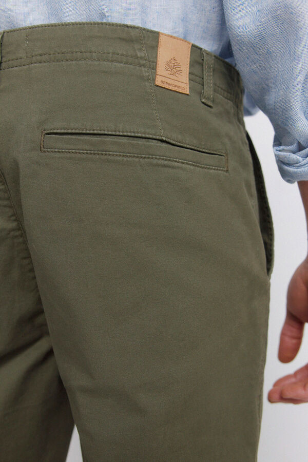 Springfield Pantalon chino coupe skinny imprim&eacute;