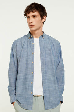 Springfield Lightweight cotton shirt blue