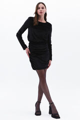 Oxxo Vestido mini terciopelo negro