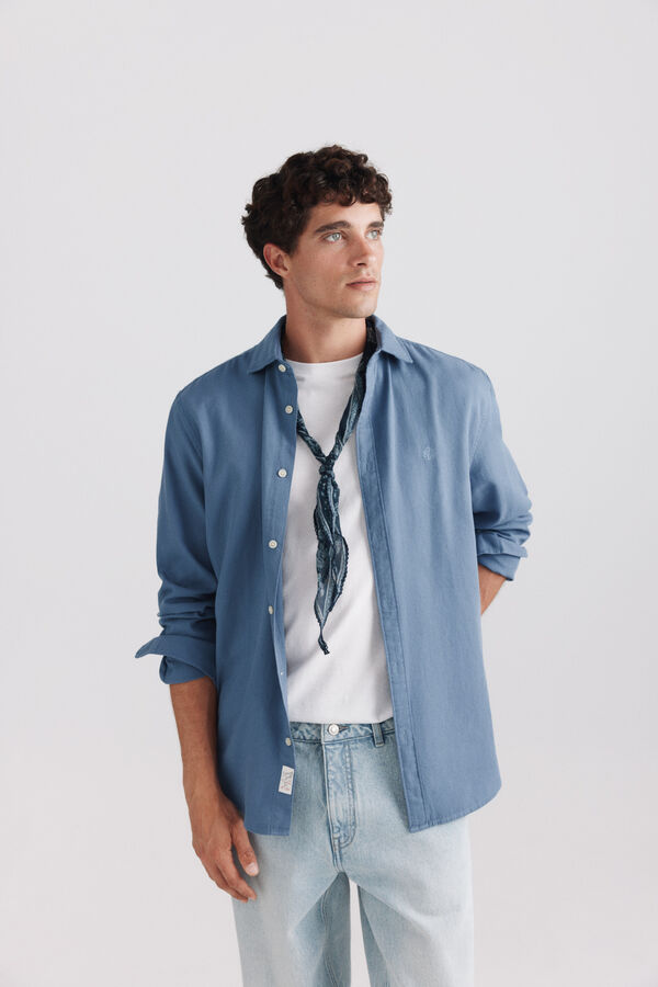 Springfield Camisa estruturada azul
