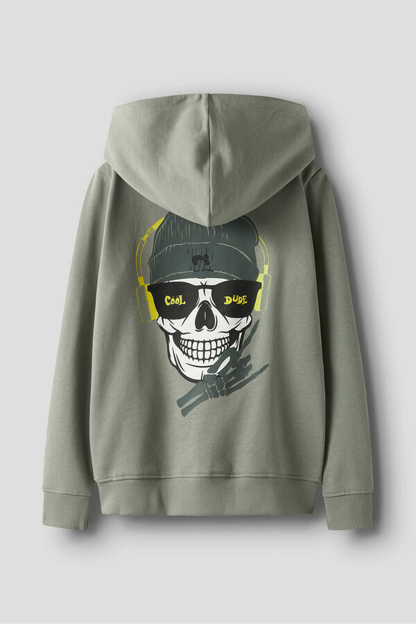 Name It Sweatshirt with zip fastening and hood beige