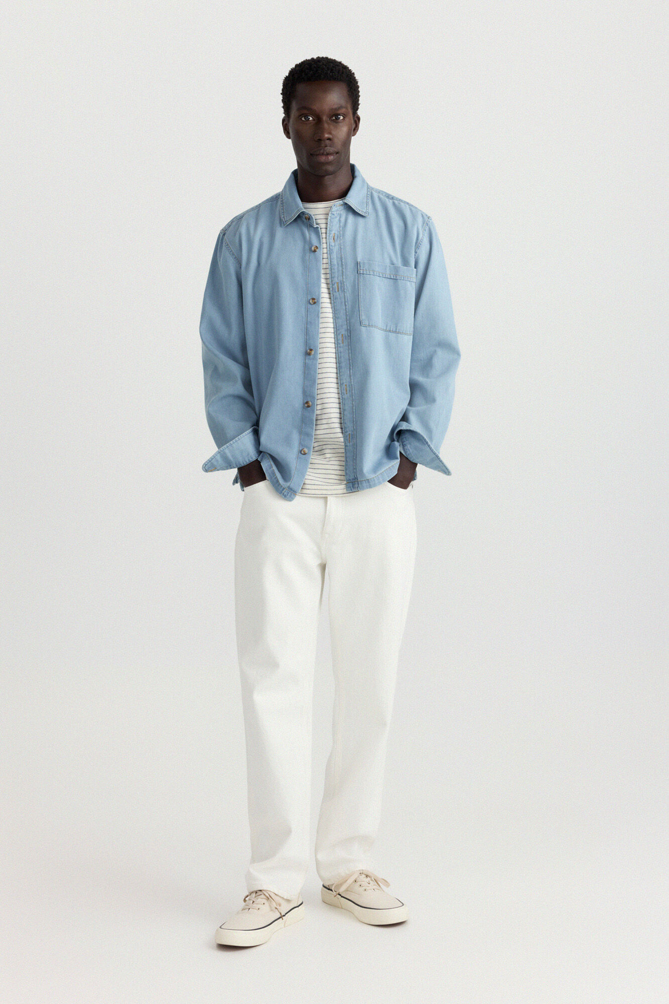 Springfield Surchemise en jean coupe overshirt