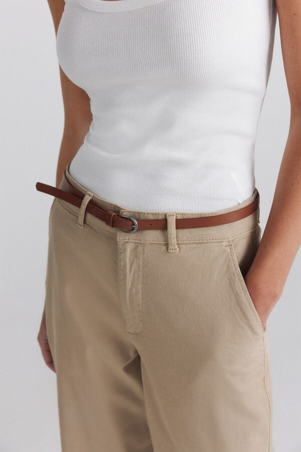 Springfield Cal&ccedil;as chino com cinto camel