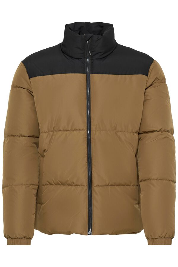 Blend Two-tone puffer jacket mink
