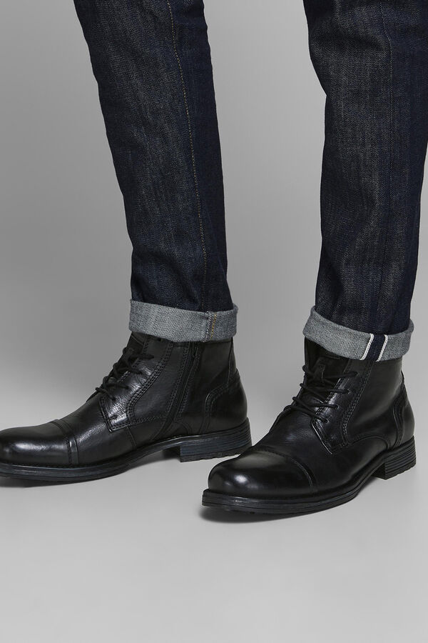 Springfield Leather track sole boot noir