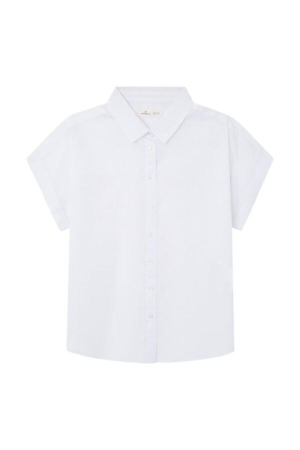 Springfield Essential cotton blouse white