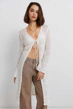 Springfield Dugi kardigan sa rupičastim vezom