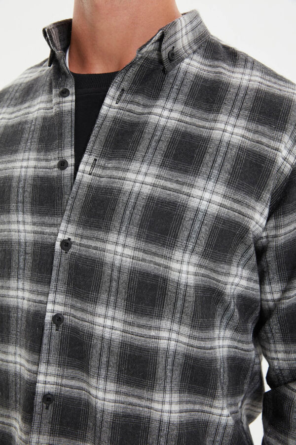 Trendyol Camisa de le&ntilde;ador gris