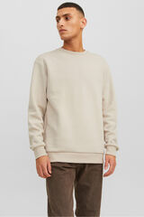 Jack & Jones Sudadera básica cuello redondo gris