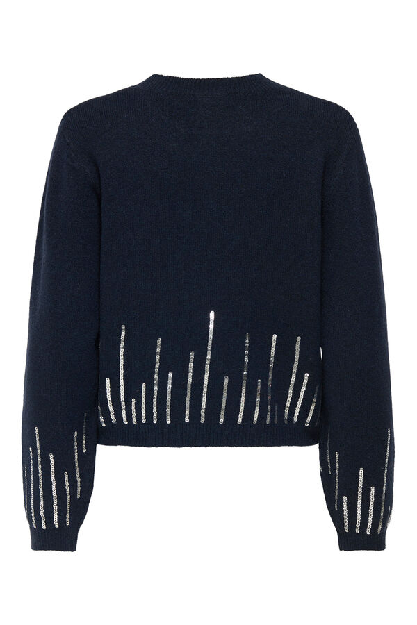 JDY Jersey cuello redondo azul