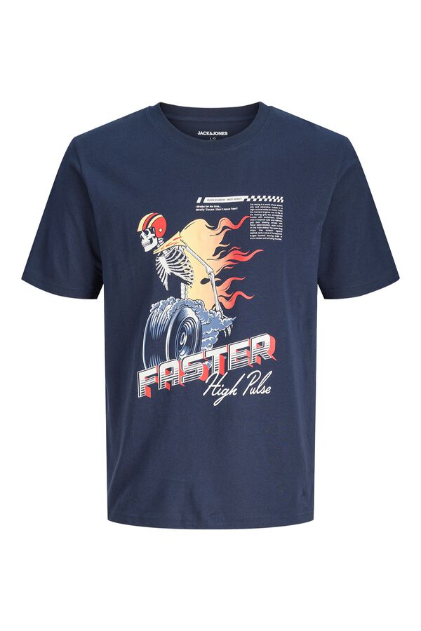 Jack & Jones PLUS Printed short sleeve T-shirt blue