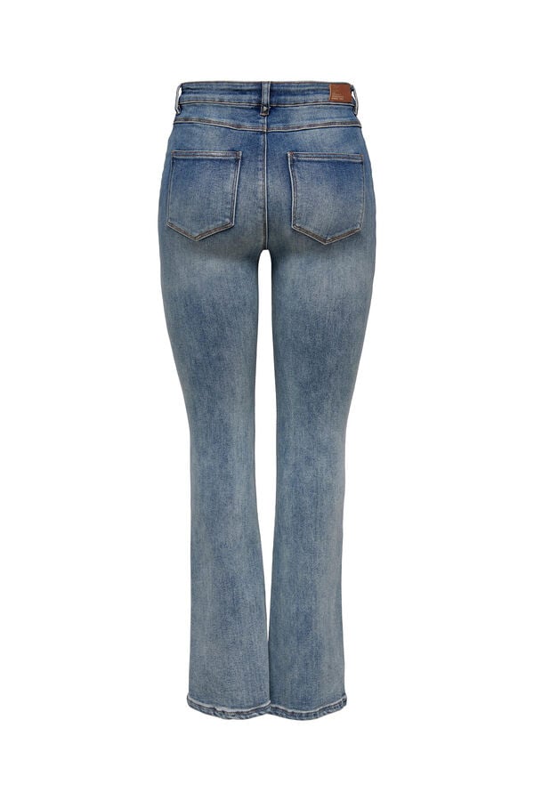 Springfield Jeans flare de cintura alta azul medio