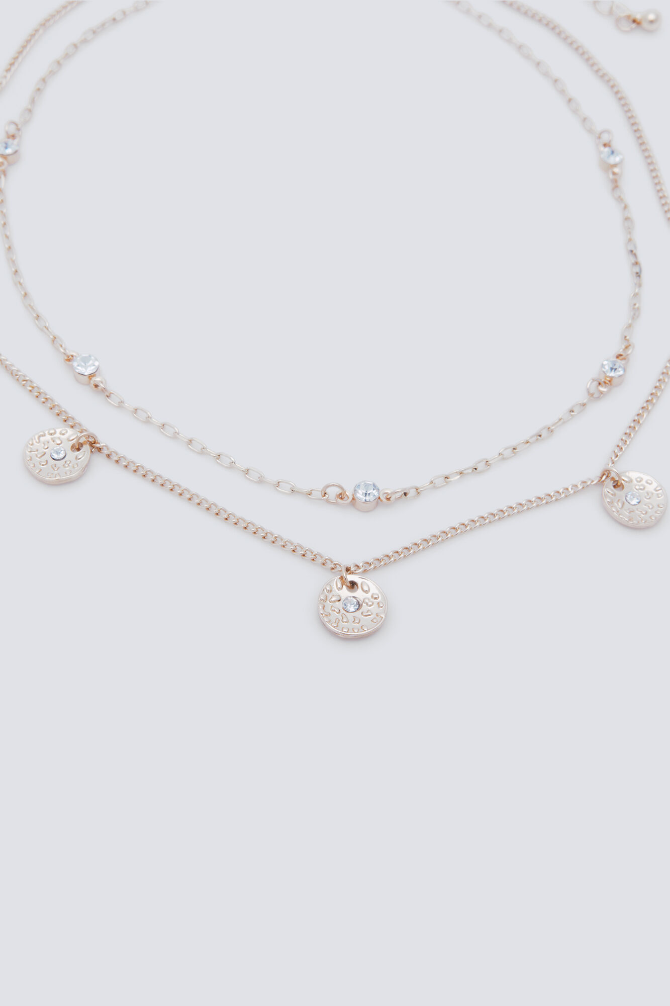 Springfield Collar doble piedras y monedas