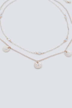 Springfield Collar doble piedras y monedas