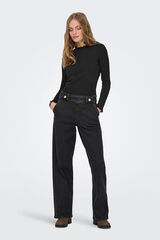 JDY Jeans wideleg tiro alto gris