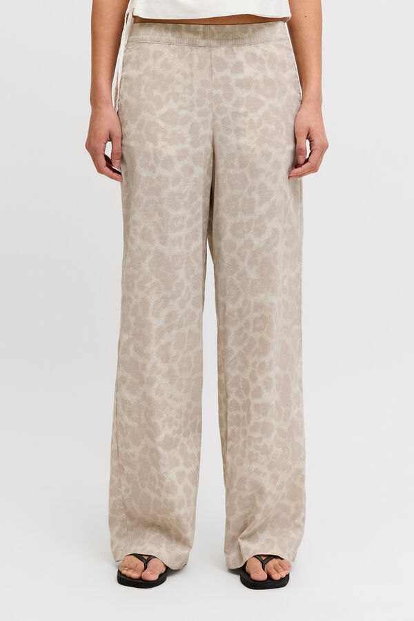 Jack & Jones Cal&ccedil;a de linho regular cinzento