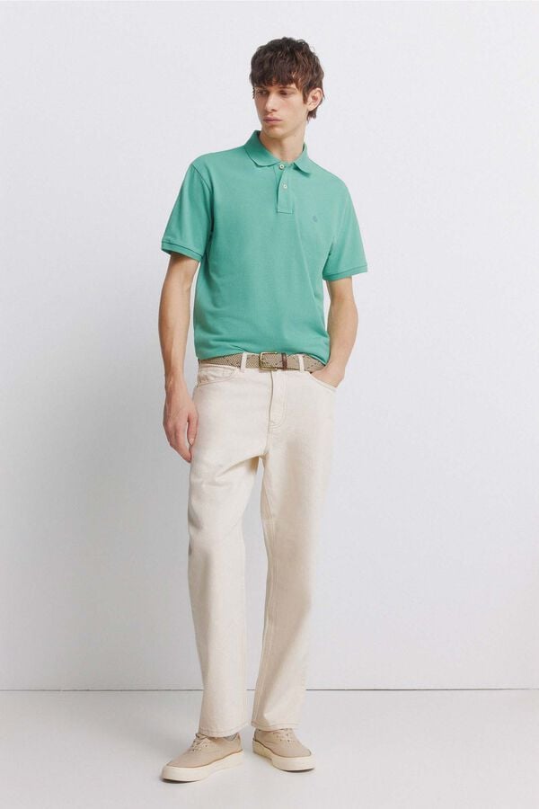 Springfield Basic regular fit polo shirt SPRINGFIELD green