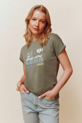 Springfield T-shirt "Oui &agrave; tout comme devise dans la vie" imprim&eacute;