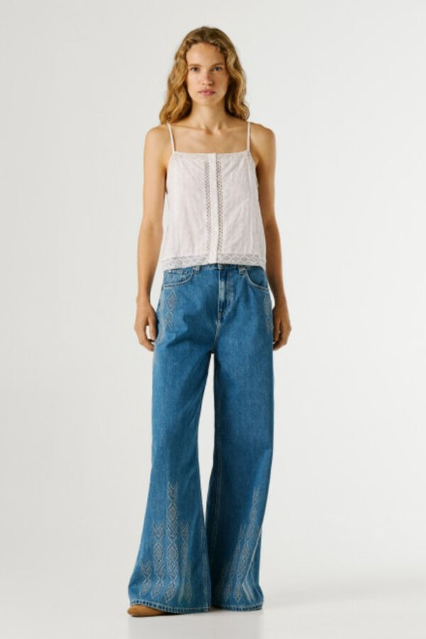 Pepe Jeans Top tirantes ajustable blanco