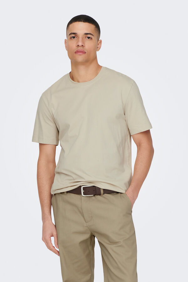 Only & Sons Camiseta b&aacute;sica manga corta gris