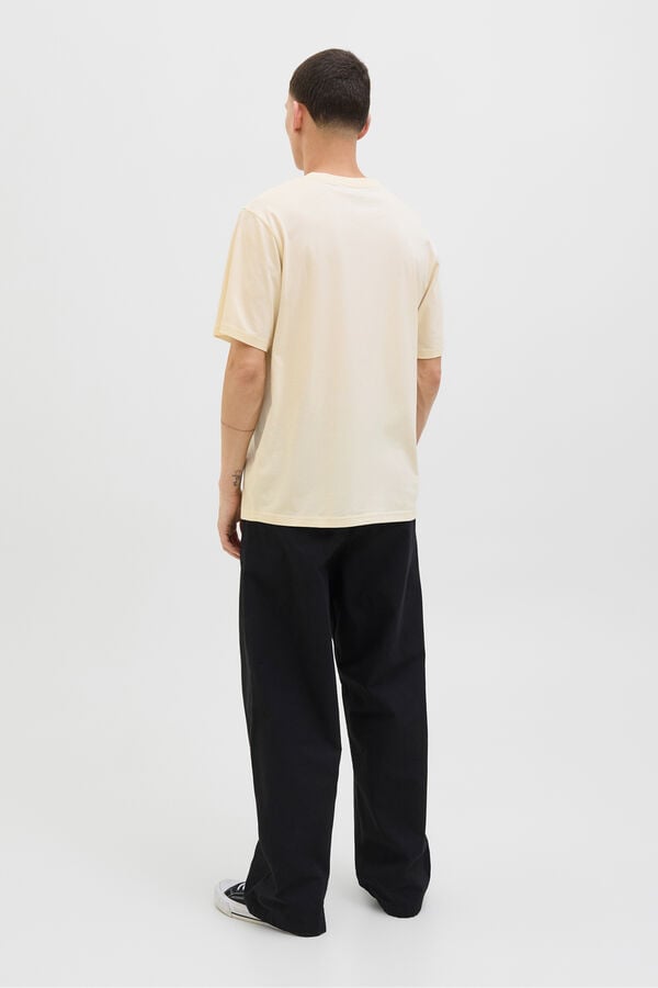 Jack & Jones Camiseta regular fit estampada marfil